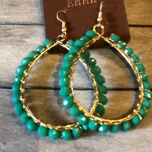 Turquoise beaded earrings